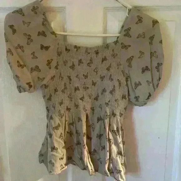 Paper Crane Tops - Women’s XS Paper Crane butterfly baby doll shirt